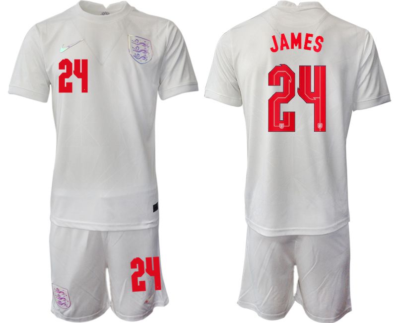 Cheap Men 2022 World Cup National Team England home white 24 Soccer Jersey